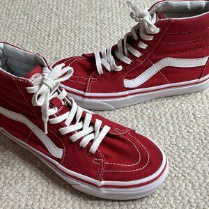 Vans Off The Wall SK8-Hi Red Boy's Size 5 High Top Sneakers Shoes